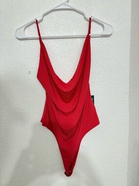 Openback  Cowl Neck Bodysuit